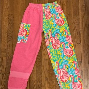 Flamingo towel pants